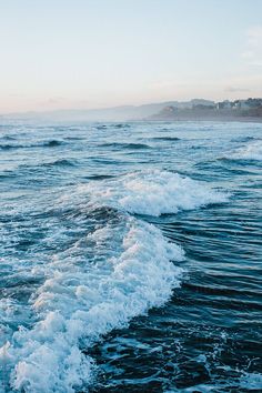 the water is choppy and blue in color