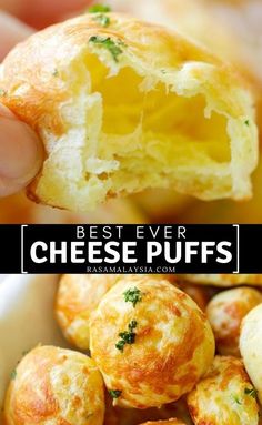 the best ever cheese puffs recipe is made with only three ingredients