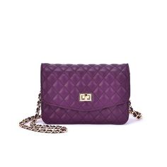 Express your trendiness by sporting this fabulous women's crossbody wallet by Mellow World, featuring a stylish quilted design. How do you accessorize? Check out our ACCESSORIES GUIDE for essential tips to elevate your style with must-have accessories. HANDBAG FEATURES Strap can be folded for shorter carry or tucked in to use as a clutch HANDBAG DETAILS 5"H x 7.5"W x 1.5"D Drop down length: 21.5" Twist-lock closure Chain-link straps Interior: 1 zip pocket Gold tone hardware FABRIC & CARE Faux Le Quilted Rectangular Wallet On Chain For Everyday, Chic Quilted Wallet On Chain For Everyday, Quilted Crossbody Wallet For Everyday Use, Everyday Quilted Rectangular Wallet On Chain, Quilted Clutch For Evening, Chic Quilted Wallet On Chain, Everyday Quilted Crossbody Wallet On Chain, Quilted Rectangular Wallet On Chain, Purple Rectangular Coin Purse For Everyday Use