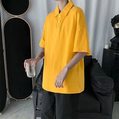 SPECIFICATIONS Applicable Scene: Trip Material: COTTON Sleeve Length(cm): Short Applicable Season: Spring and Summer Gender: MEN Tops Type: Polos Polo Couple, Student Style, Lapel Top, Student Fashion, Men Tops, Multiple Color, Striped Shirt, Season Spring, Color Options