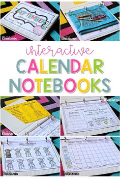 the interactive calendar notebooks are organized and ready to be used as an activity for kids