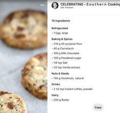 some cookies are sitting on top of a sheet of baking paper with the words celebrating southern cooking