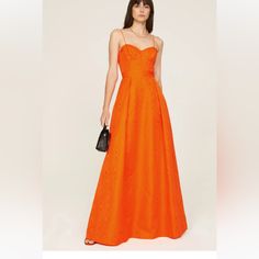 One Of My Favorite Dresses I’ve Ever Owned! Bought It For An Event So Only Worn Once. The Most Vibrant Orange With A Corset Style Top That Fits Like A Glove. Luxury Ball Gown Maxi Dress, Elegant Orange Gown With Fitted Bodice, Orange Maxi Dress For Formal Occasions, Orange Long Dress For Evening, Elegant Orange Cocktail Dress, Maxi Length Evening Dress With Fitted Bodice For Dinner, Orange Evening Maxi Dress, Fitted Bodice Maxi Evening Dress For Dinner, Elegant Sleeveless Orange Evening Dress