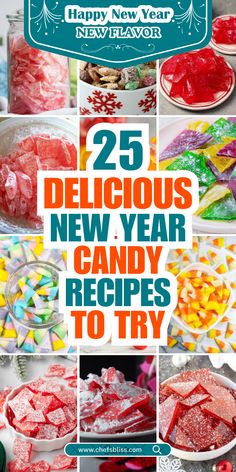 Sweeten your New Year’s celebration with these 25+ New Year's Candy Recipes! Homemade candies are a delightful way to ring in the new year, adding a fun and festive touch to your party or family gathering. From chocolate truffles and caramels to tangy fruit chews and candy bark, this collection features a variety of sweet treats that are sure to satisfy any sugar craving. Whether you’re gifting these homemade confections or serving them at your celebration, these candy recipes will bring a burst of flavor and joy to the start of 2024. Hard Tack Candy Recipe Homemade, Hard Candy Recipes Easy, Pulled Candy Recipe, Candy Recipes Homemade Easy, Homemade Confections, Candy Recipes Easy, Candy Molds Recipes, Hard Candy Christmas, Old Fashioned Christmas Candy