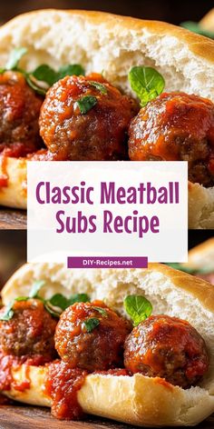 the meatball subs are ready to be eaten