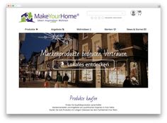 the website for make your home is displayed in front of an image of people walking