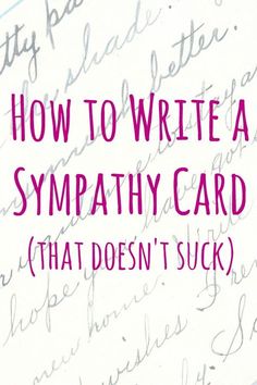 Writing A Sympathy Card, Craft Ideas For Beginners, Card Writing, Writing Cards