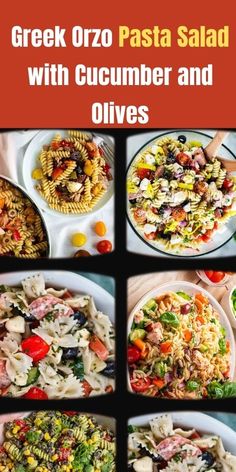 greek orzo pasta salad with cucumber and olives - cover / packs