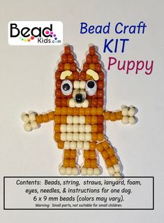 bead craft kit puppy made from beads