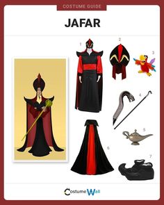 the costume guide for jafar from disney's maleficent