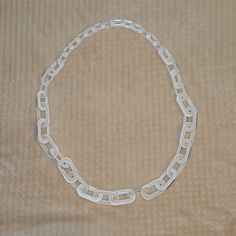 Nwot One Side Of Links Are Solid White And Other Sides Are Clear. Approximately 38" Long I Have Other Colors Listed. Rara Avis, Resin Necklace, Long I, Colour List, Other Colors, Womens Jewelry Necklace, Color White, Jewelry Necklaces, Necklaces