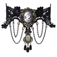 PRICES MAY VARY. GOTHIC LACE CHOKER: The Victorian lace choker is perfect for halloween costume, cosplay outfits and prom. GOTH JEWELRY: Perfect to match with your halloween costume and cosplay dress. Make you stand out and catch people's eyes easily. SIZE: Lace Choker Length: 30.5 cm/12 inch. GREAT GIFT: for wife, sister, daughter, mom, bridesmaid and friends on birthday, Halloween,wedding anniversary, etc. Elegant accessories for special occasion. The Victorian lace choker is perfect for hallo Cameo Choker Necklace, Red Choker Necklace, Victorian Choker Necklace, Halloween Costume Jewelry, Gothic Choker Necklace, Choker Necklace Black, Lace Choker Necklace, Choker Necklace Designs, Victorian Necklace