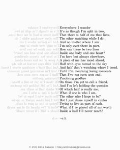 an image of a poem written in black and white with the words everywhere i wonder, it's as though i'm still in two times