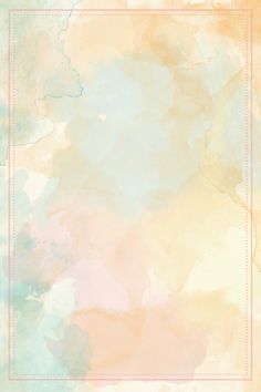 an abstract watercolor background with a square frame in the middle and pastel colors