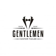 the gentlemen logo is shown with a bow tie and tuxedo on it's lapel