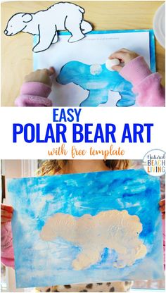 the polar bear art project is perfect for kids to make