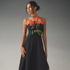 Asymmetrical Floral Midi Dress | Nuuly Sunday Wedding Guest Outfit, Mexican Wedding Dress Guest, Garden Party Cocktail Dress, Funky Formal Wedding Attire, Funky Formal, Cocktail Dress Winter, Unique Midi Dresses, Off The Shoulder Cocktail Dress, Cocktail Wedding Attire