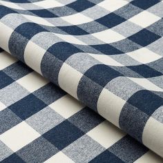 a blue and white checkered fabric