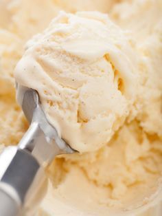 a scoop of ice cream in a bowl