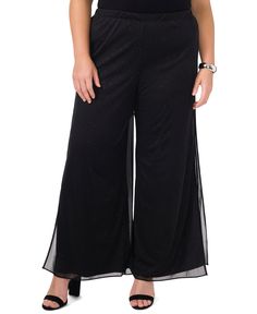 in stock Black Bottoms With Elastic Waistband For Evening, Black Pants With Elastic Waistband For Evening, Black Palazzo Pants, Wide Leg Palazzo Pants, Dressy Pants, Palazzo Pants, Plus Size Dresses, Pants Set, Plus Size Outfits