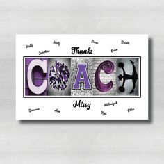 the word caaci written in purple and white with an image of a skateboarder on it