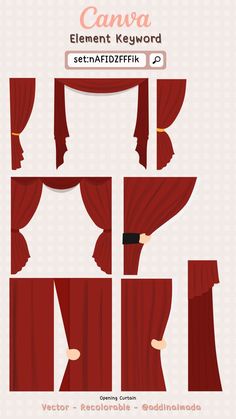 the instructions for how to make a curtain in adobe and photoshopped with text