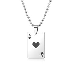 ~New Lucky Ace Of Spades Necklace ~1" X 1/14" Embossed Stainless Steel Playing Card Pendant ~22" Silver Snake Chain ~Secure Lobster Claw Clasp ~Ace Of Hearts Also Listed ~Perfect For The Gambler Or Casino Goer ~General Cleaning Instructions: Wipe With A Damp Cloth, Dry With A Soft Cloth. Do Not Immerse In Water Or Jewelry Cleaner. ~Thank You For Your Interest In This Item! ~Please Shop All My Closet Items! ~Follow Me For Future Finds! Dinosaur Necklace, Keychain Necklace, Ace Of Hearts, Ace Of Spades, Dragon Necklace, Red Necklace, Heart Keychain, Unique Necklace, Black Necklace