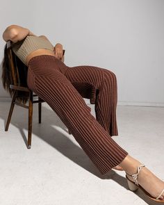 Soluna Collective Two Tone Knit Pants | XS-3X Soluna Collective Knit Sets, Being Extra, Waffle Blanket, Alpaca Cardigan, Womens Trousers, Upcycled Denim, Style Expert, Knit Pants, Knit Set