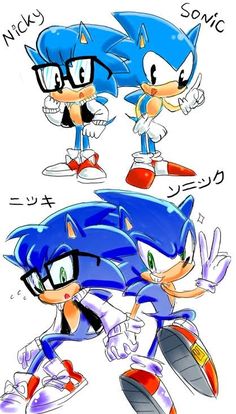 sonic and tails in different poses for the first time, they are going to meet each other