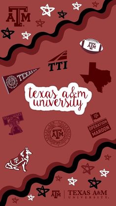 an image of texas university with many different things on it and the words texas asm