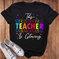 This Teacher Is Glowing Shirt, Teacher Shirt, Teacher Summer T-Shirt, First Day of School, Back To School Shirt, Gift For Teacher LS5124 Welcome to my store, where your shopping experience is my top priority! I am here to provide you with excellent assistance, so please don't hesitate to reach out if you have any special requests or questions. I will respond promptly to ensure your satisfaction. To make the ordering process smoother, please follow these steps: - Choose your desired color and size. - If applicable, provide customization details in the designated text box. - Click the "Add to Cart" button. You can continue shopping and add more items to your cart. To avoid any misunderstandings during the ordering process, please pay attention to the material options for the shirts. Choose t Teacher Shirt Designs Ideas, Teacher Summer, Teacher Tees, Bella Canvas Tees, Text Box, Gift For Teacher, Top Priority, School Shirts, Shirt Ideas