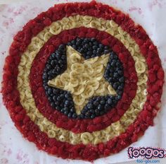 a cake made to look like the captain america symbol