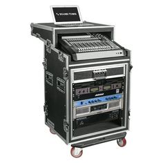 Sound Town Shock Mount 8U ATA Rack Case with 21" Rackable Depth, 11U Slant Mixer Top and Casters, 8-Space Size (STMR-SP8UW) The Sound Town STMR-SP8UW shock mount rack case is designed to deliver maximum "on-the-go" protection for your PA and DJ gear. It features compressed polyethylene shock absorbing foam and is ideal to protect gear that comes with fragile LCD/LED display and disc drives. It has 8U rack space and 21" rackable depth (with lids). The front rack rail makes it easy to mount your r Home Server Rack, The Callisto Protocol, Callisto Protocol, Sound Booth, Home Server, Tech Gadgets Technology, Road Cases, Tv Stand Designs, Guitar Tech