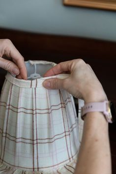 diy Peplum Lampshade — The Grit and Polish Diy Fabric Lampshade Cover, Updated Tudor, Farmhouse Lampshade, Diy Lamp Makeover, Lampshade Diy, The Grit And Polish, Lampshade Making, Grit And Polish, Cozy White Cottage