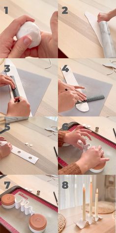 the instructions for making an origami doll with paper and glue are shown in this step - by - step guide