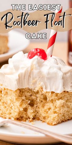 a close up of a piece of cake on a plate