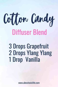 Smell Like Candy, Essential Oil Candle Blends, Vanilla Smell, Candy Cotton, Doterra Oil, Mist Diffuser