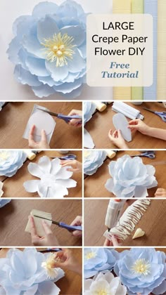 how to make large paper flowers that look like they are floating