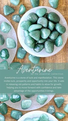 Luck Manifestation, Aventurine Meaning, Crystals For Luck, Crystal Healing Chart, Tumbled Crystals, Crystals For Manifestation, Crystal Uses, Crystal Vibes, Healing Gemstones