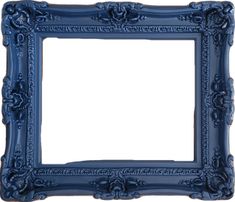 an ornate blue frame on a white background