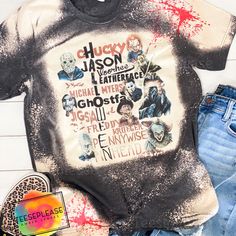 Bella Canvas Unisex Tee Sublimation Please Allow 1 Week For Processing Characters Halloween, Bleach Shirt, Diy Tie Dye Shirts, Shirts Diy, Funny T Shirt Sayings, Sublimation Halloween, Bleached Shirt, Cute Shirt Designs, Mom Diy