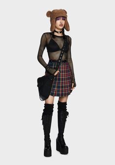 cuz play by your own rules babe! This sikk lil pleated mini skirt has a belted waist with o-ring accents, a sassy frayed hem N' a exposed zip closure. Crimson Dress, Current Mood, Plaid Skirt, Pleated Mini Skirt, Plaid Skirts, Dress Code, Dress Codes, O Ring, Mini Skirt