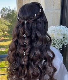 Hair Wedding Styles, Formal Hairstyles For Long Hair, Long Hair Wedding, Hairstyles Hoco, Hoco Hair Ideas Medium, Quince Hairstyles, Long Hair Wedding Styles, Prom 2024, Hoco Hair Ideas