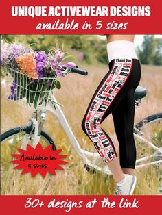 🧘🏼‍♂️ Check out a wide variety of capri style leggings at the link. Available in 5 sizes. Pattern designs and more. Cloud Typography, Thank You Typography, Word Cloud, Vertical Stripes, Leggings Fashion, Hat Crafts