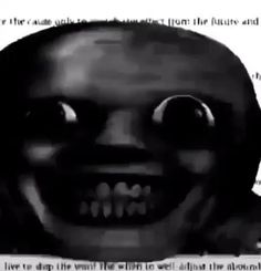 a black and white photo of a creepy face