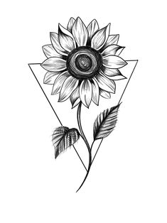 Sunflower Tattoo Design Drawings, Drawing Ideas Pencil, Sunflower Drawing, Mata Hari, Sunflower Tattoos, Floral Tattoo Design, Sunflower Tattoo Design, Discreet Tattoos, Tattoo Feminina