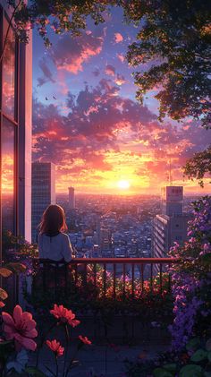 Anime Scenery Drawing, Anime Beautiful Scenery, Aesthetic Anime Scenery, Aesthetic Anime Scenery Wallpaper, Modern Minimalist Art, Flower Wallpapers, Pretty Phone Wallpaper