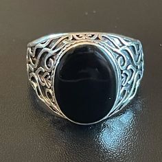 Condition: 100% Brand New And High Quality Material: S925 Silver, Obsidian Stone S925 Stamped Inside The Ring Main Stone: Obsidian Stone Size Available: 6.5,9.75 Color: Same As Pictures Gender: Unisex Package: 1x Ring #Obsidianring #S925ring #Obsidianjewelry #Menring #Rings Silver Obsidian, Obsidian Jewelry, Obsidian Ring, Obsidian Stone, Mens Accessories Jewelry, Black Obsidian, Womens Jewelry Rings, Black Silver, Silver Ring