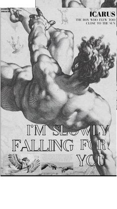 an advertisement for icarus's new album, i'm slowly falling for you