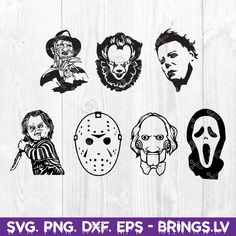 halloween masks svg files for cutting and cricing with the text'svg png dxf eps - brings